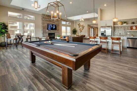 Enjoy a game of pool in the clubhouse.
